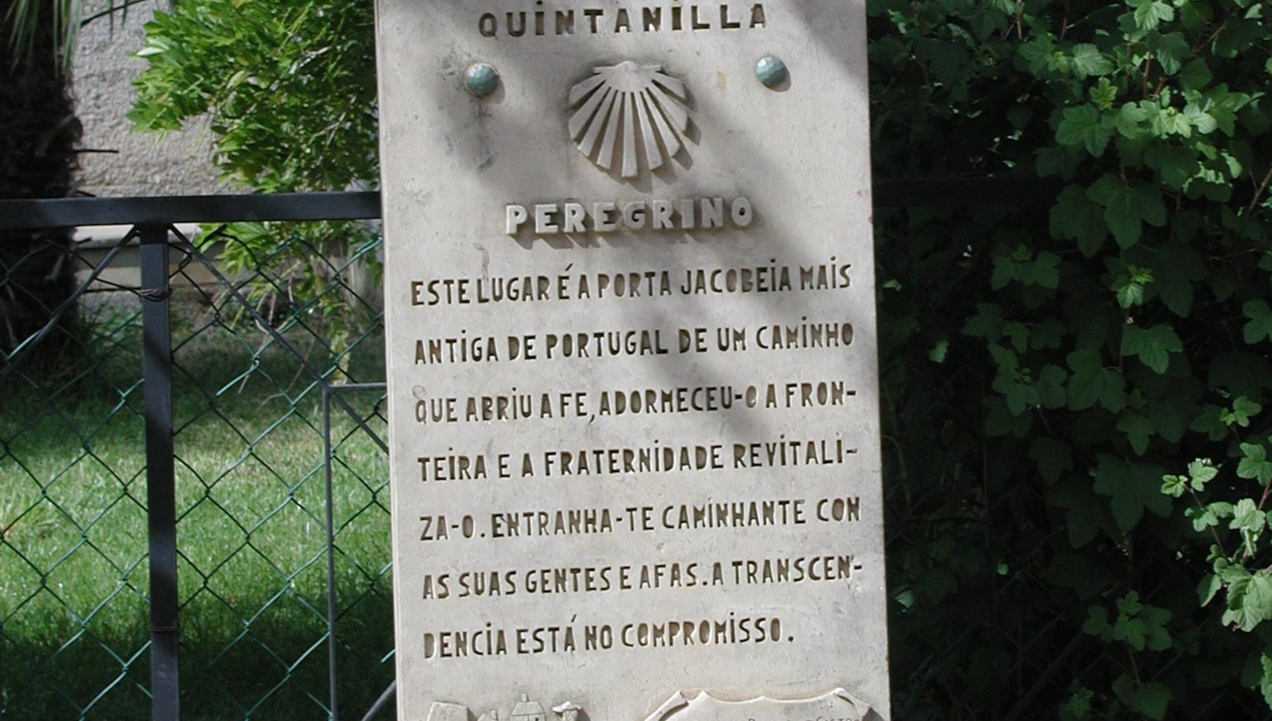 Placa do Caminho de Santiago