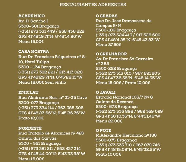 Restaurantes Aderentes